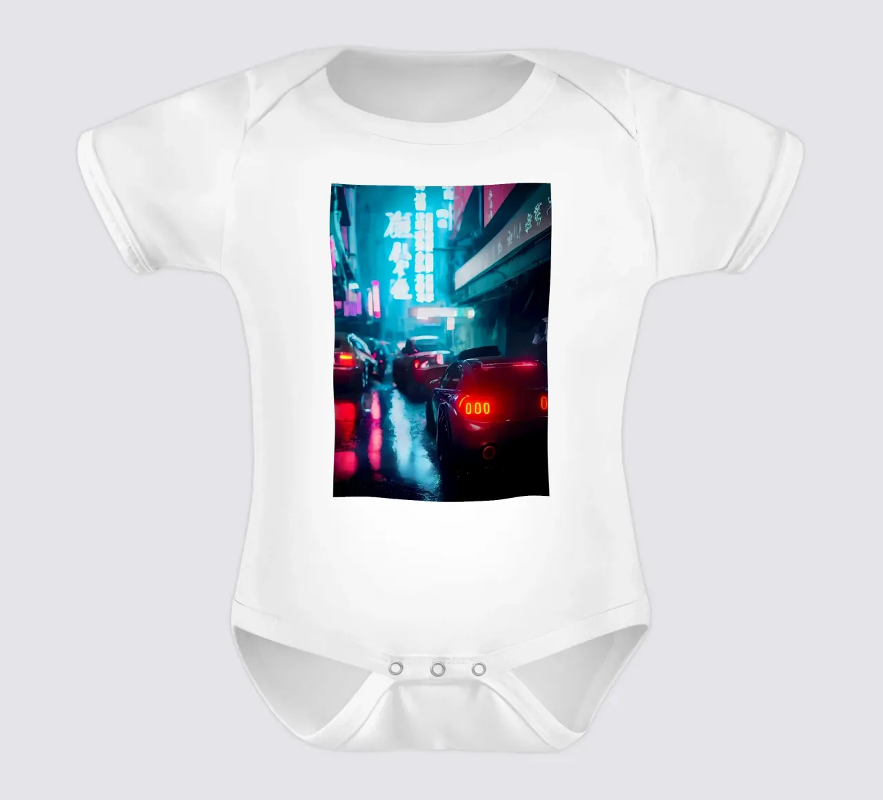 Notte Cyberpunk body neonato maniche corte da Mikesell