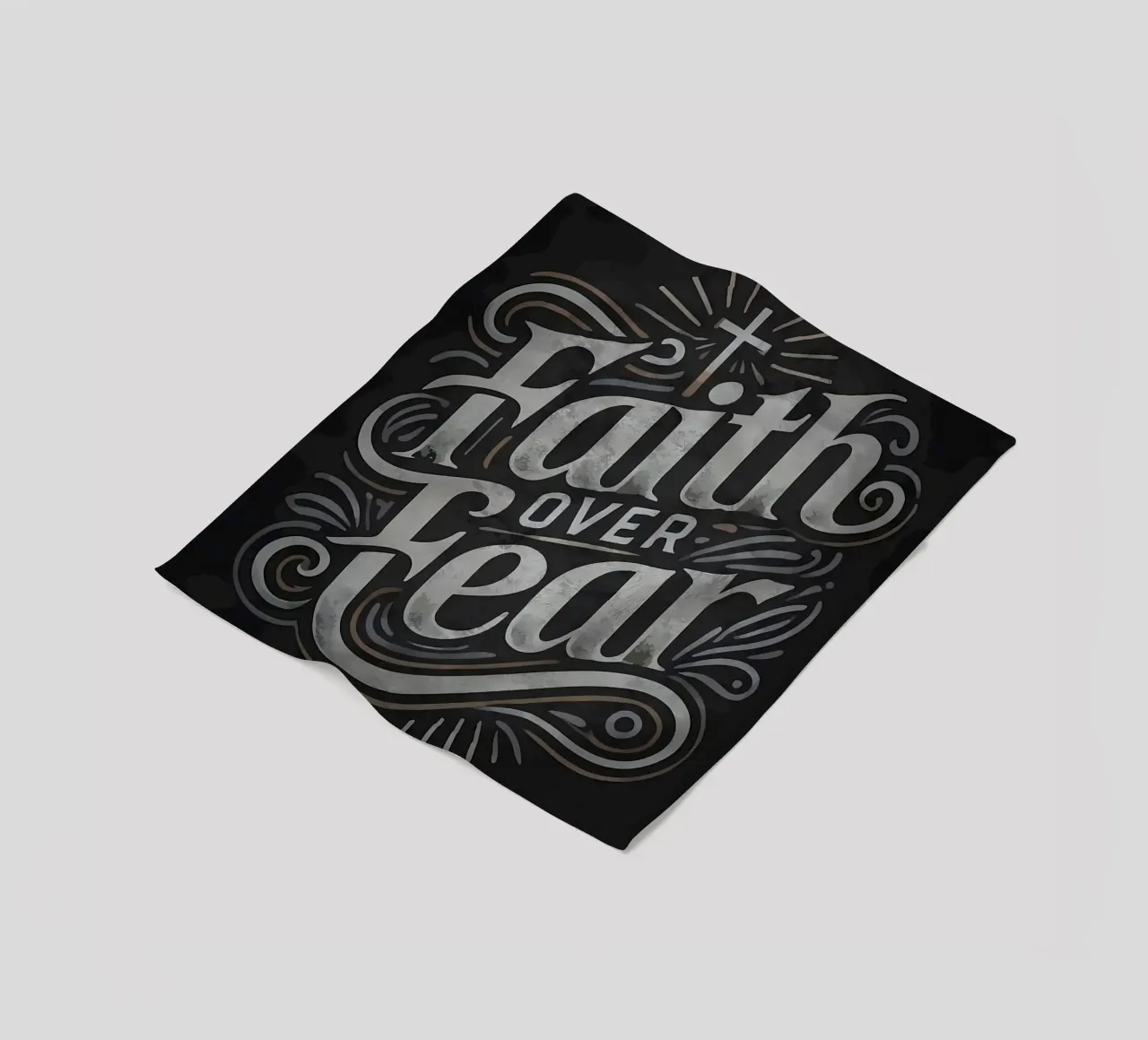 Faith Over Fear Motivation fleece blanket by Delaplane