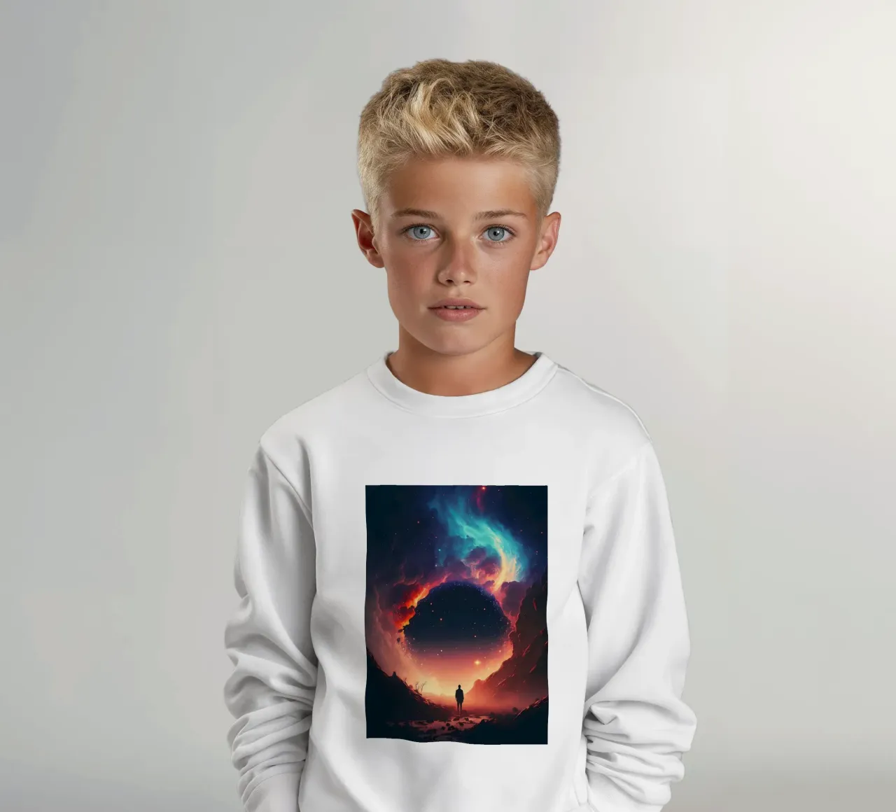 Colorful Fantasy Landscape kids sweatshirt by Mikesell