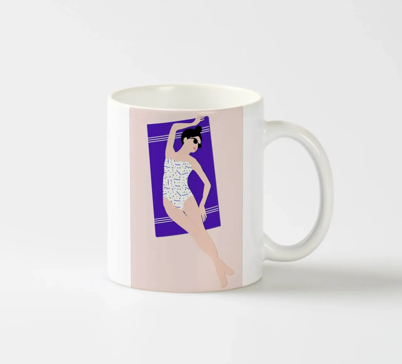 Beach ceramic mug by Céleste Wallaert