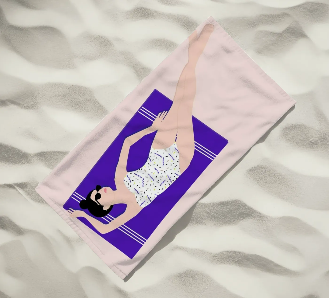 Beach beach towel by Céleste Wallaert