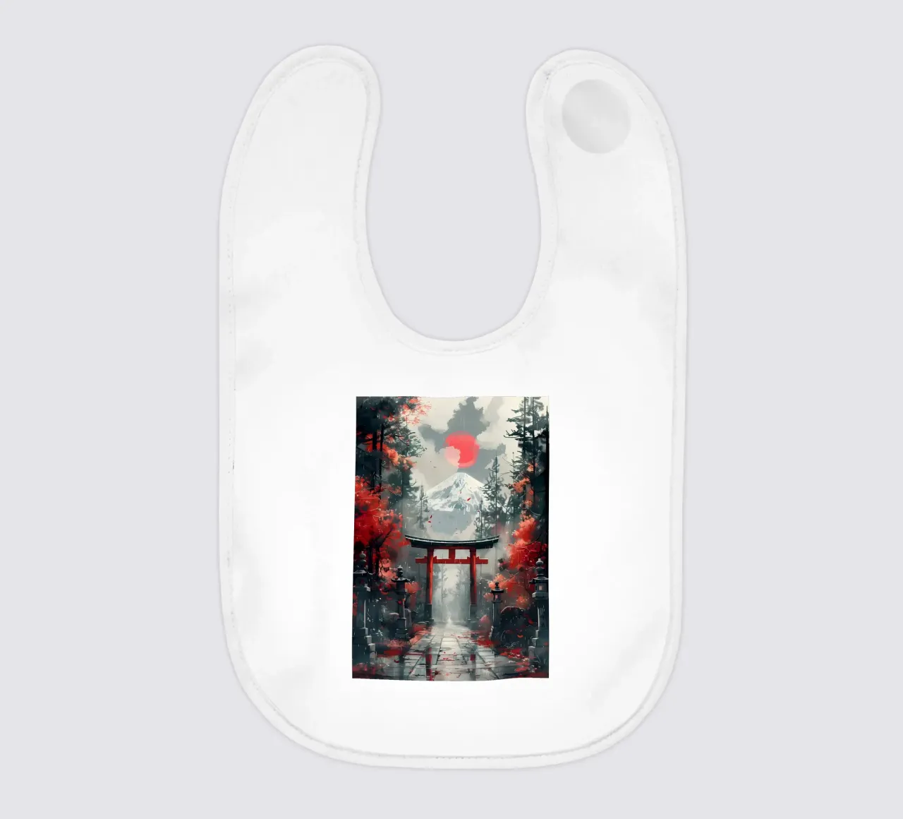 Japanese Torii Gate baby bib by Ginnery