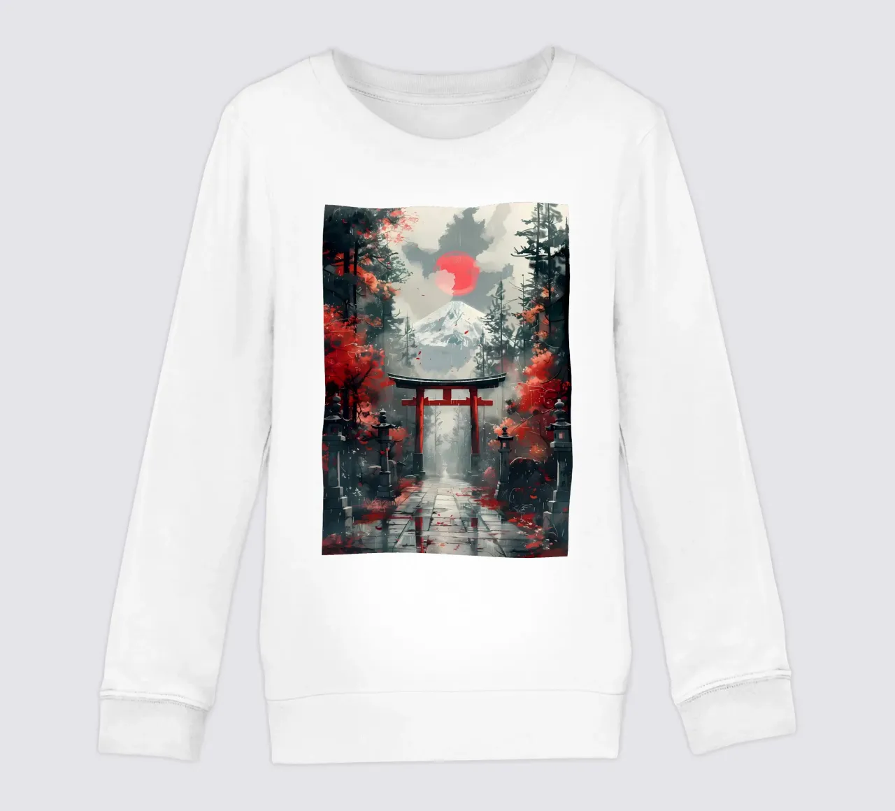 Japanse Torii poort kinder sweatshirt van Ginnery