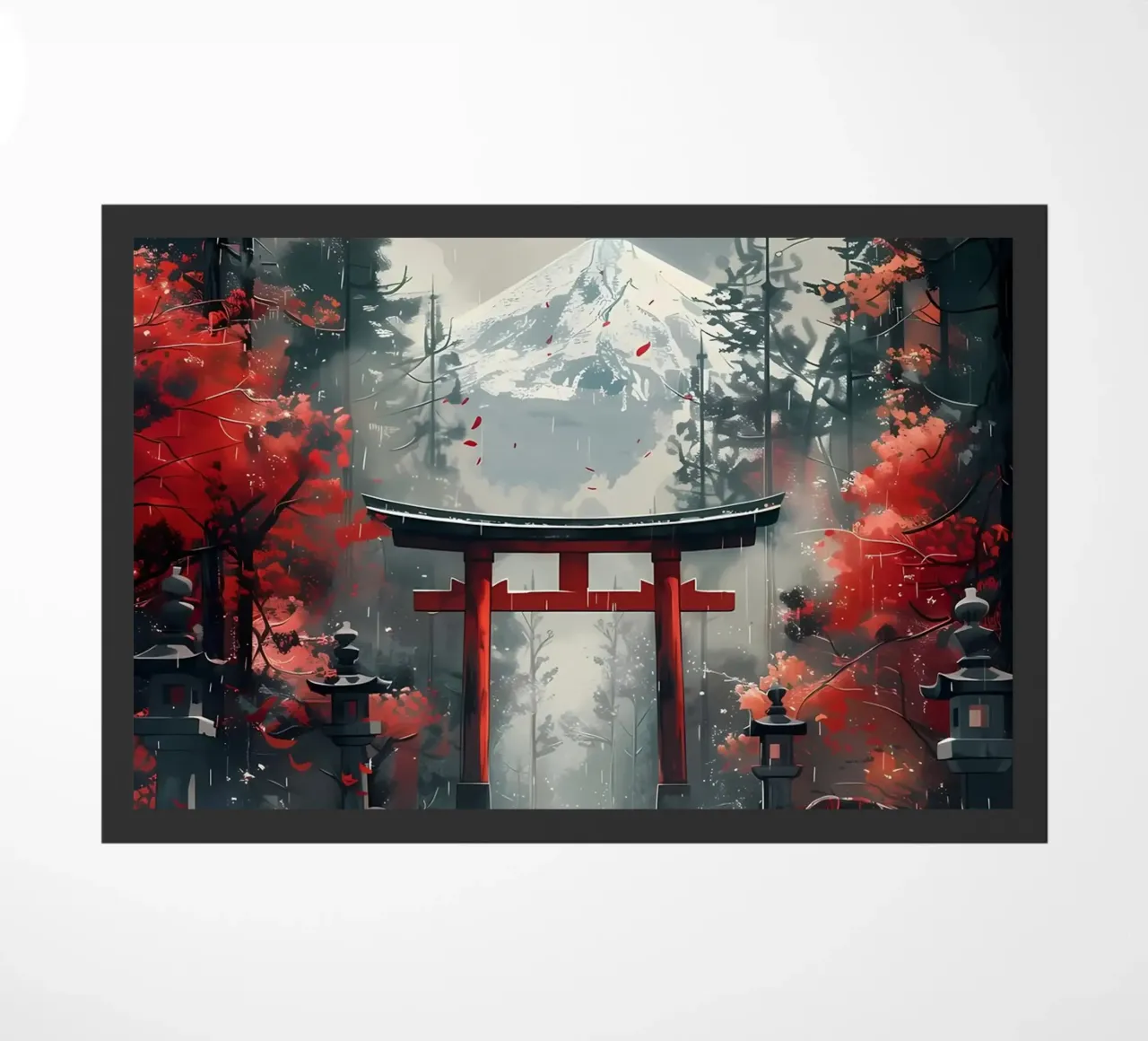 Japanese Torii Gate doormat by Ginnery