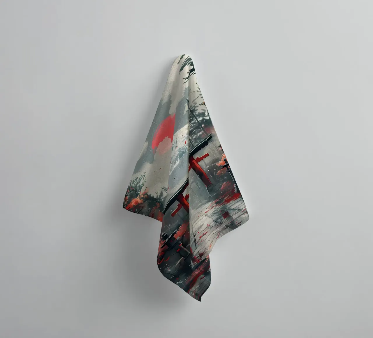 Japanese Torii Gate towel by Ginnery
