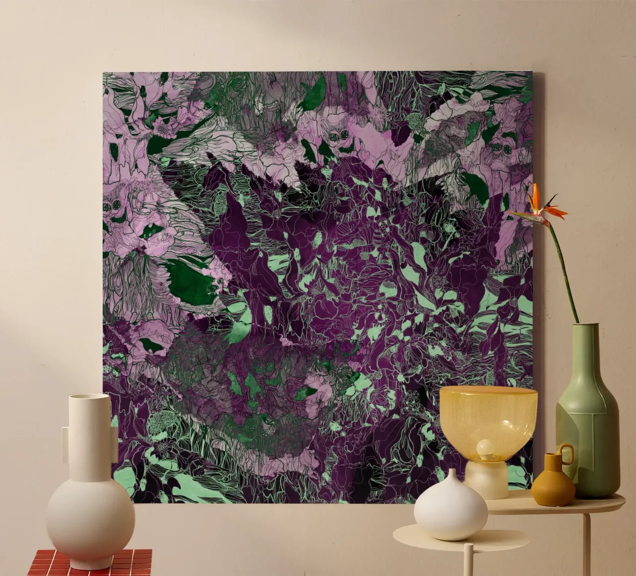 my forest reflection3 canvas with Floater frame by Giulio Iurissevich