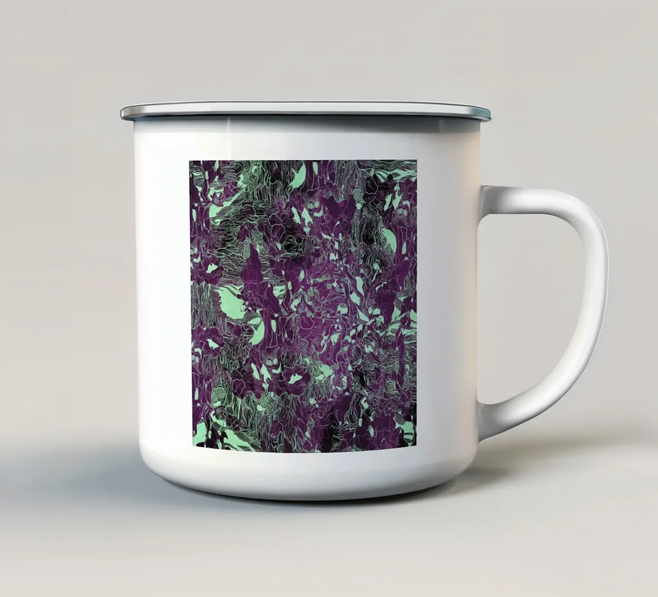 il mio verde riflesso della foresta tazza in smalto da Giulio Iurissevich