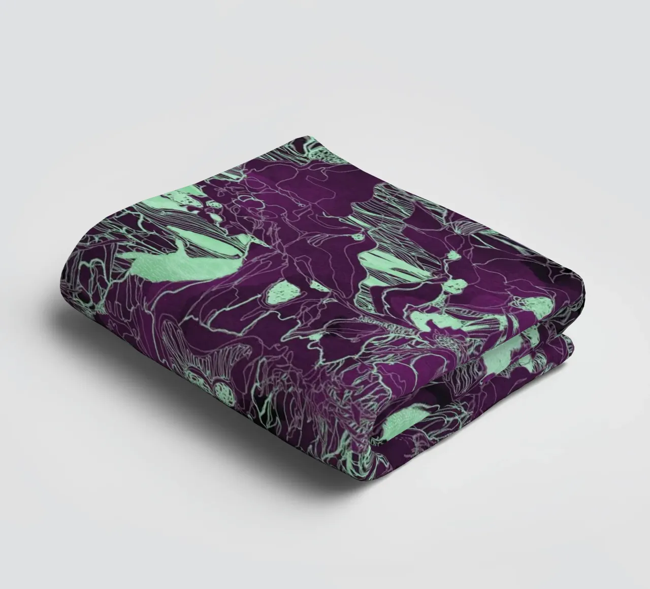 mon reflet forestier vert serviette de bain de Giulio Iurissevich