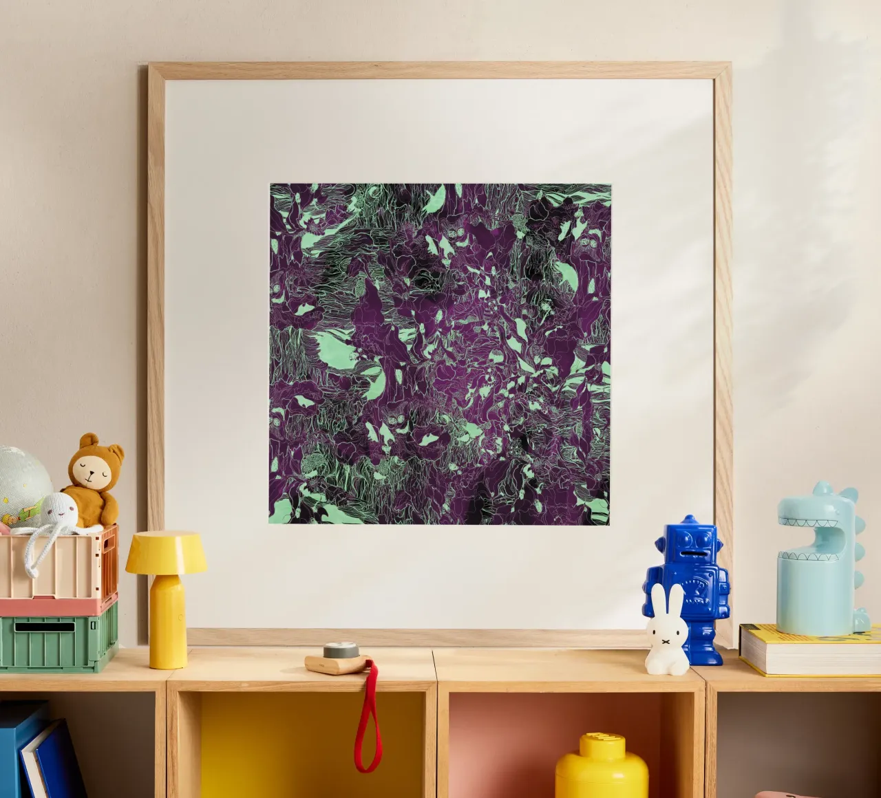 il mio verde riflesso della foresta poster con telaio in legno da Giulio Iurissevich