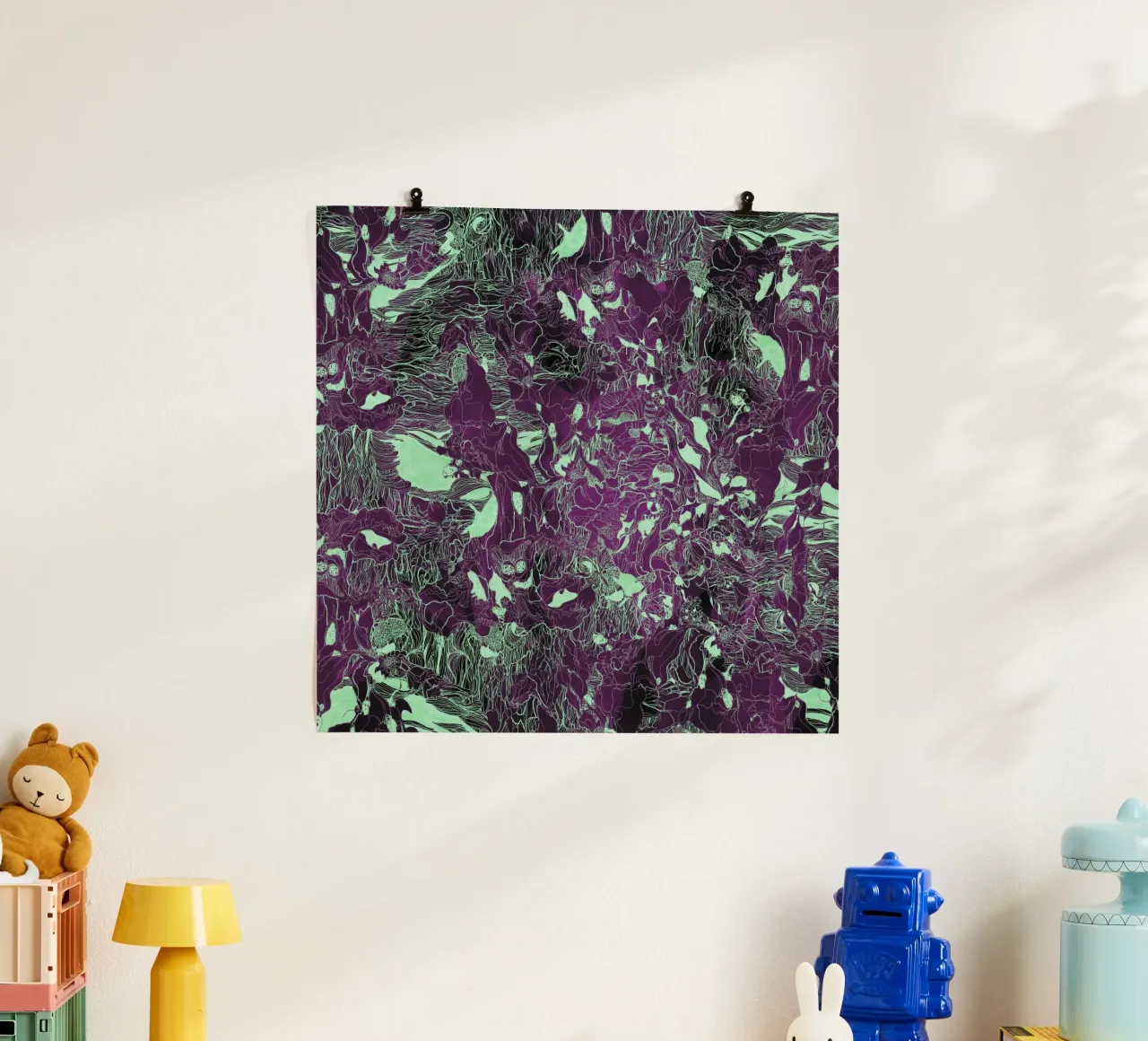 il mio verde riflesso della foresta poster con telaio in legno da Giulio Iurissevich