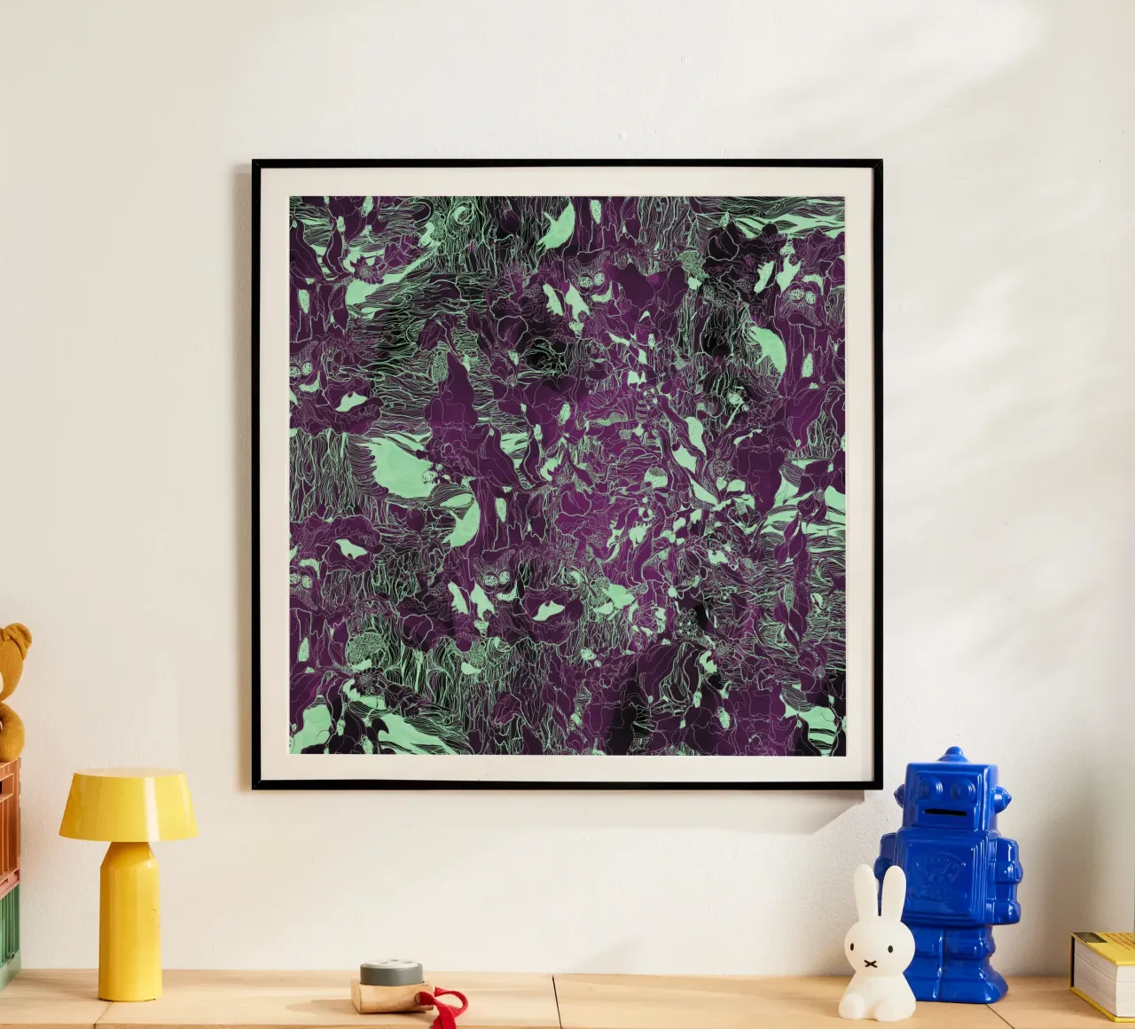 il mio verde riflesso della foresta poster con telaio in legno da Giulio Iurissevich