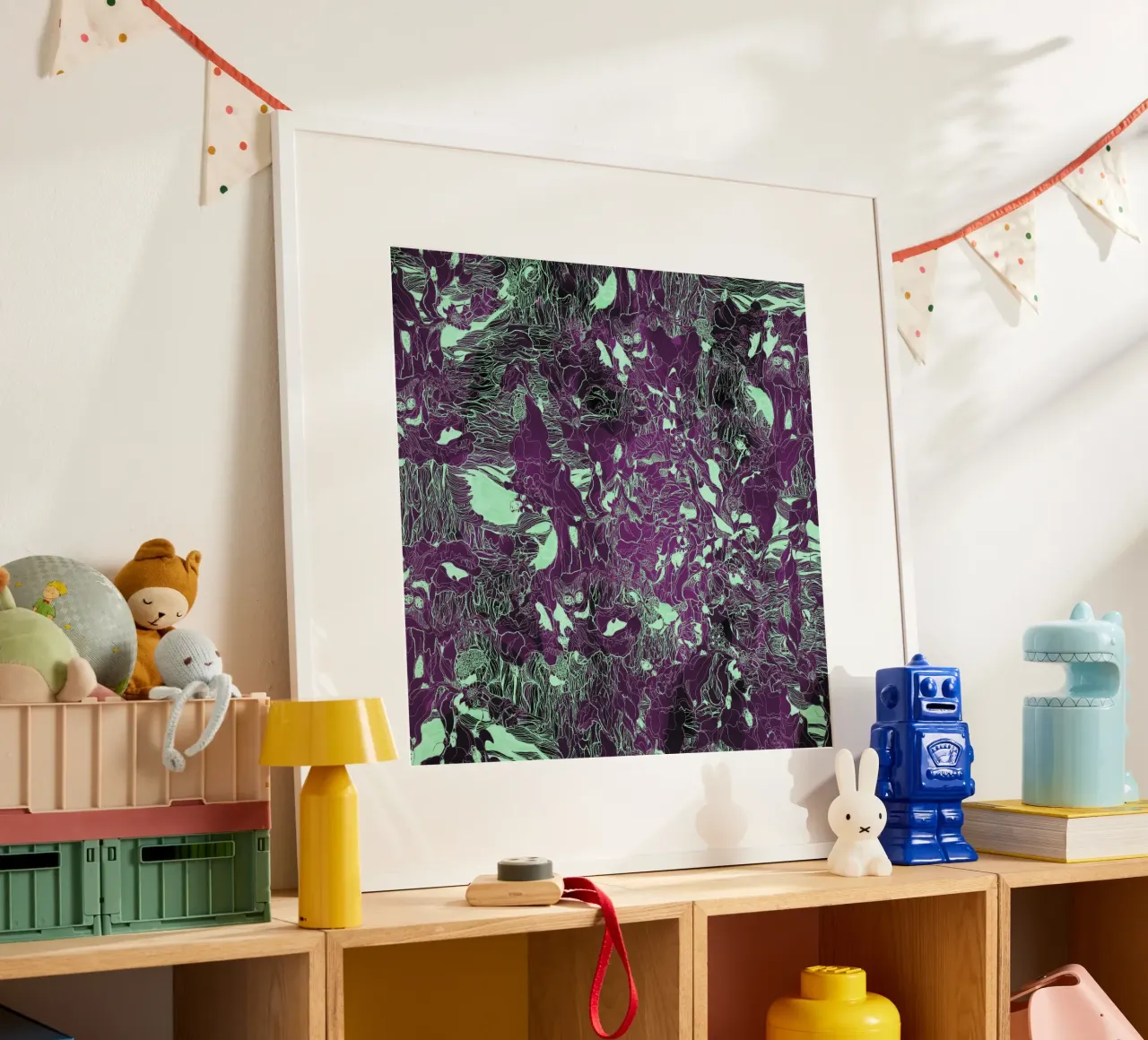 il mio verde riflesso della foresta poster con telaio in legno da Giulio Iurissevich