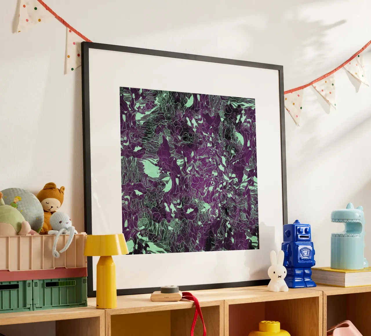 il mio verde riflesso della foresta poster con telaio in legno da Giulio Iurissevich