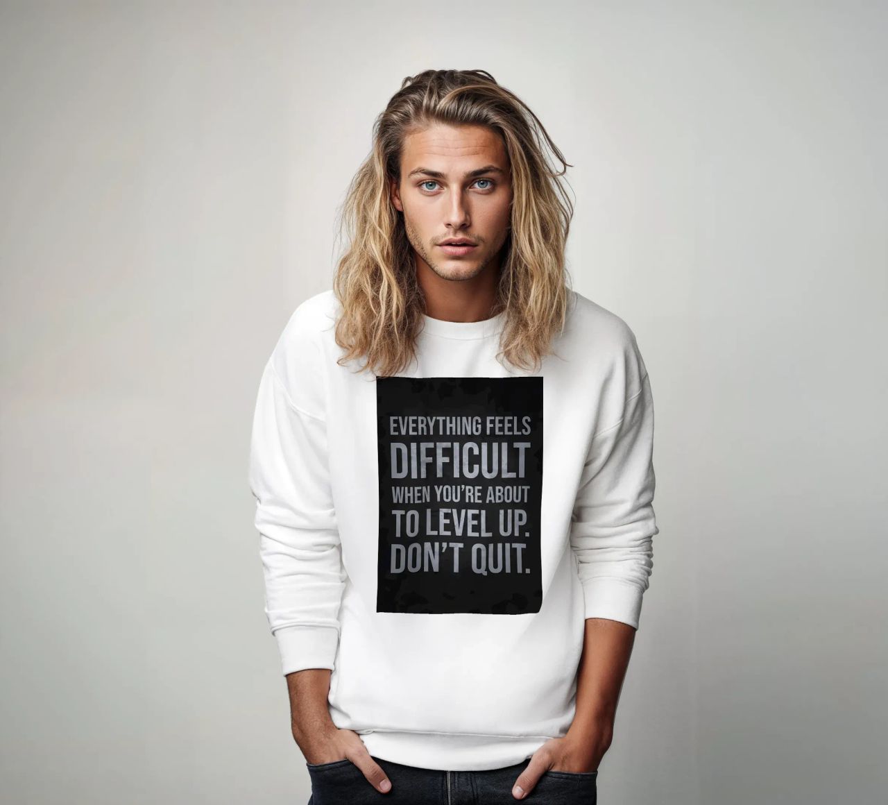 Motivazione per il Level Up Hustle felpa da Delaplane
