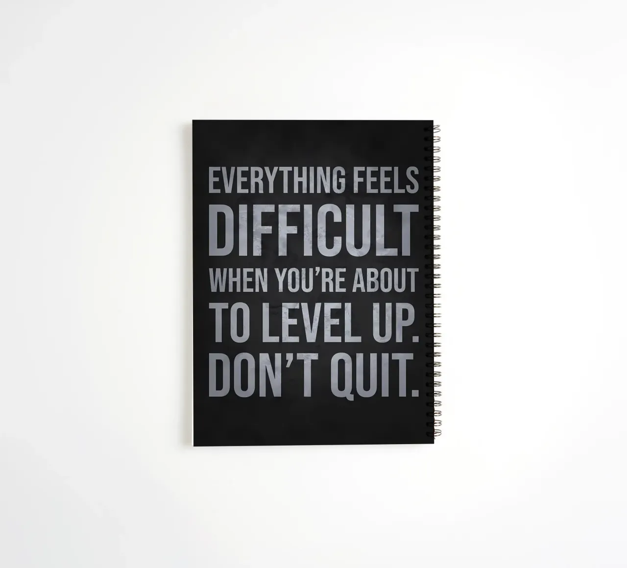 Level Up Hustle Motivation spiral notebook by Delaplane