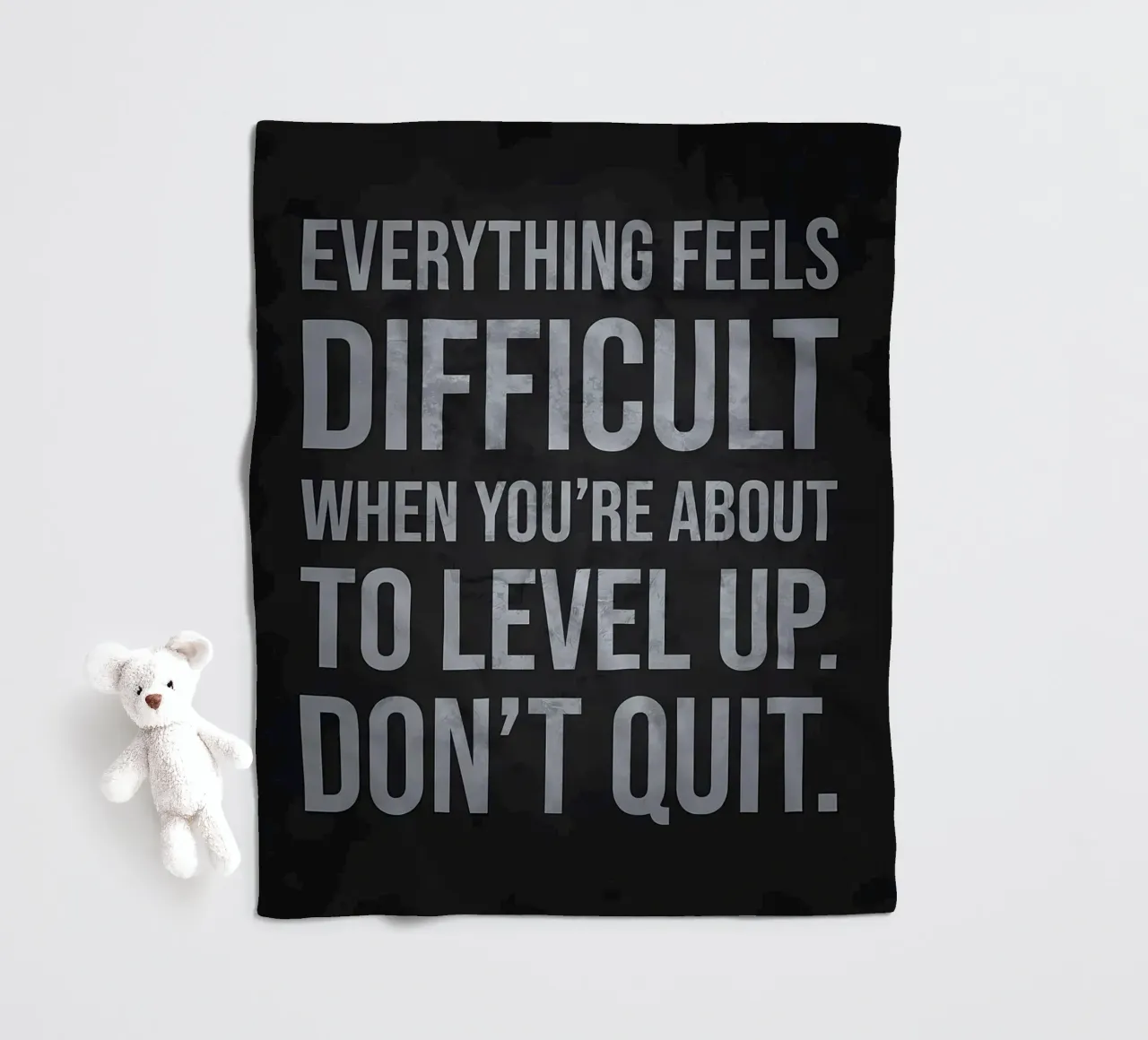 Level Up Hustle Motivation fleece blanket by Delaplane