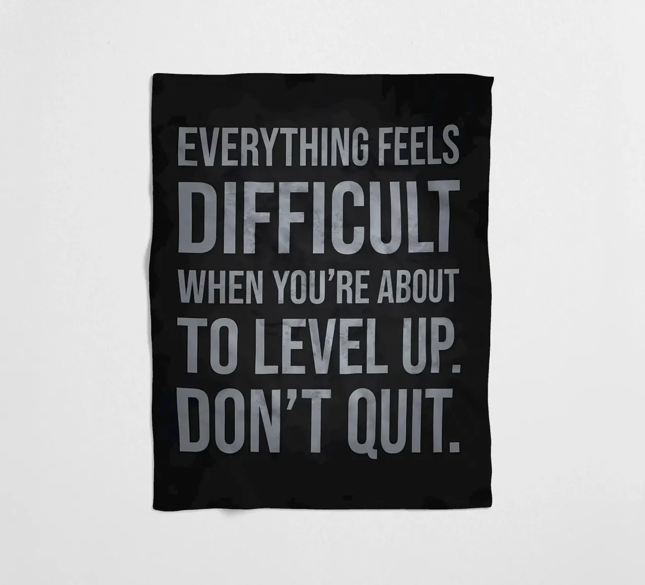 Level Up Hustle Motivation fleece blanket by Delaplane
