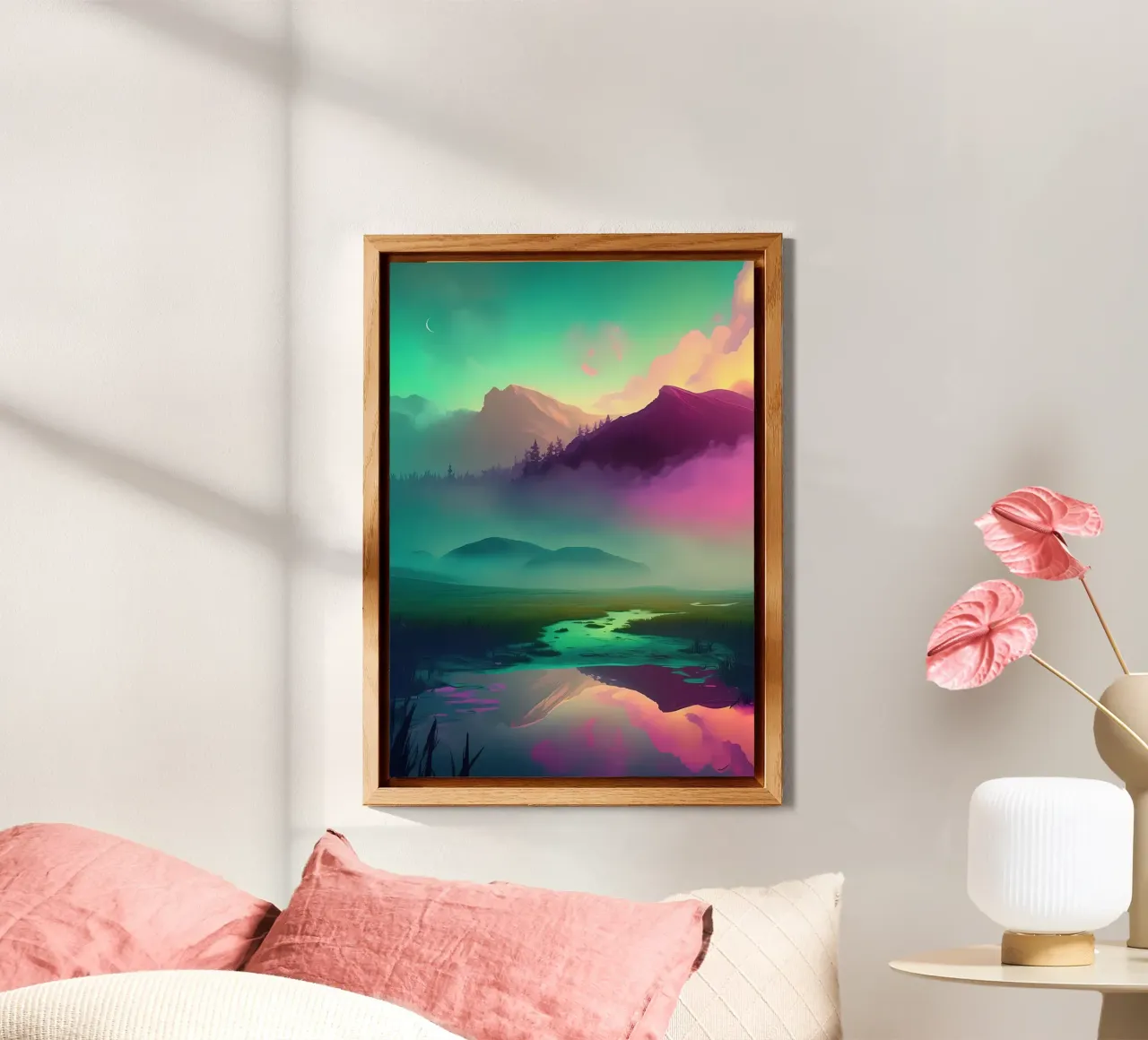 Paesaggio fantasy colorato alluminio dibond da Mikesell