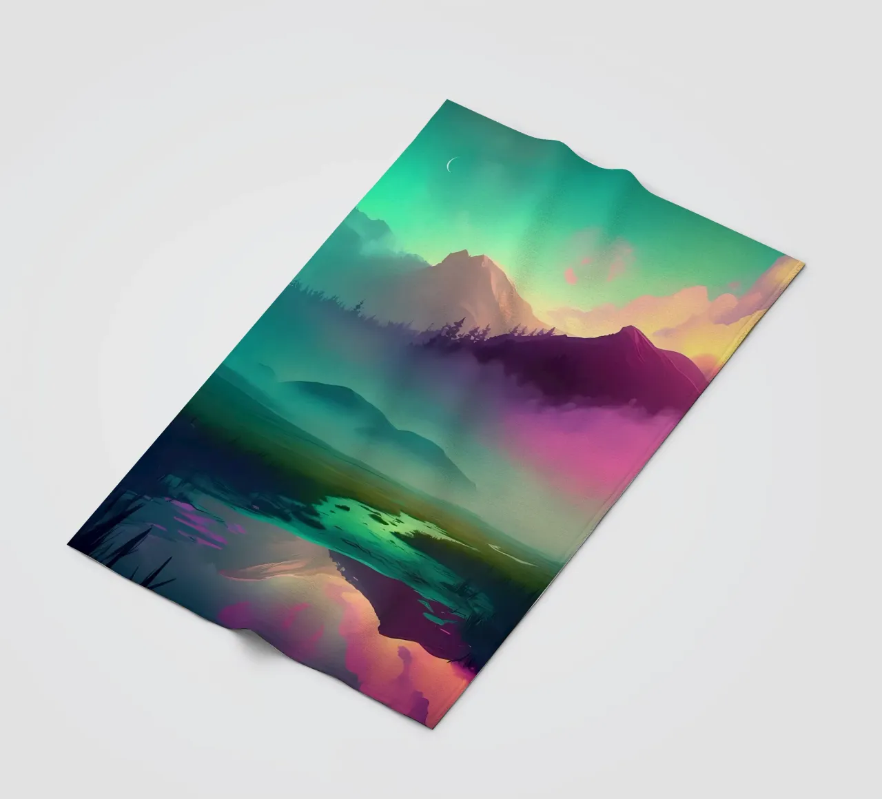 Paesaggio fantasy colorato coperta in pile da Mikesell