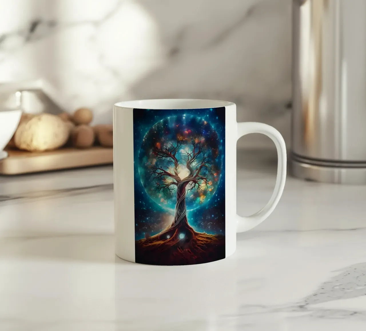 Albero cosmico della vita tazza in ceramica da Ginnery