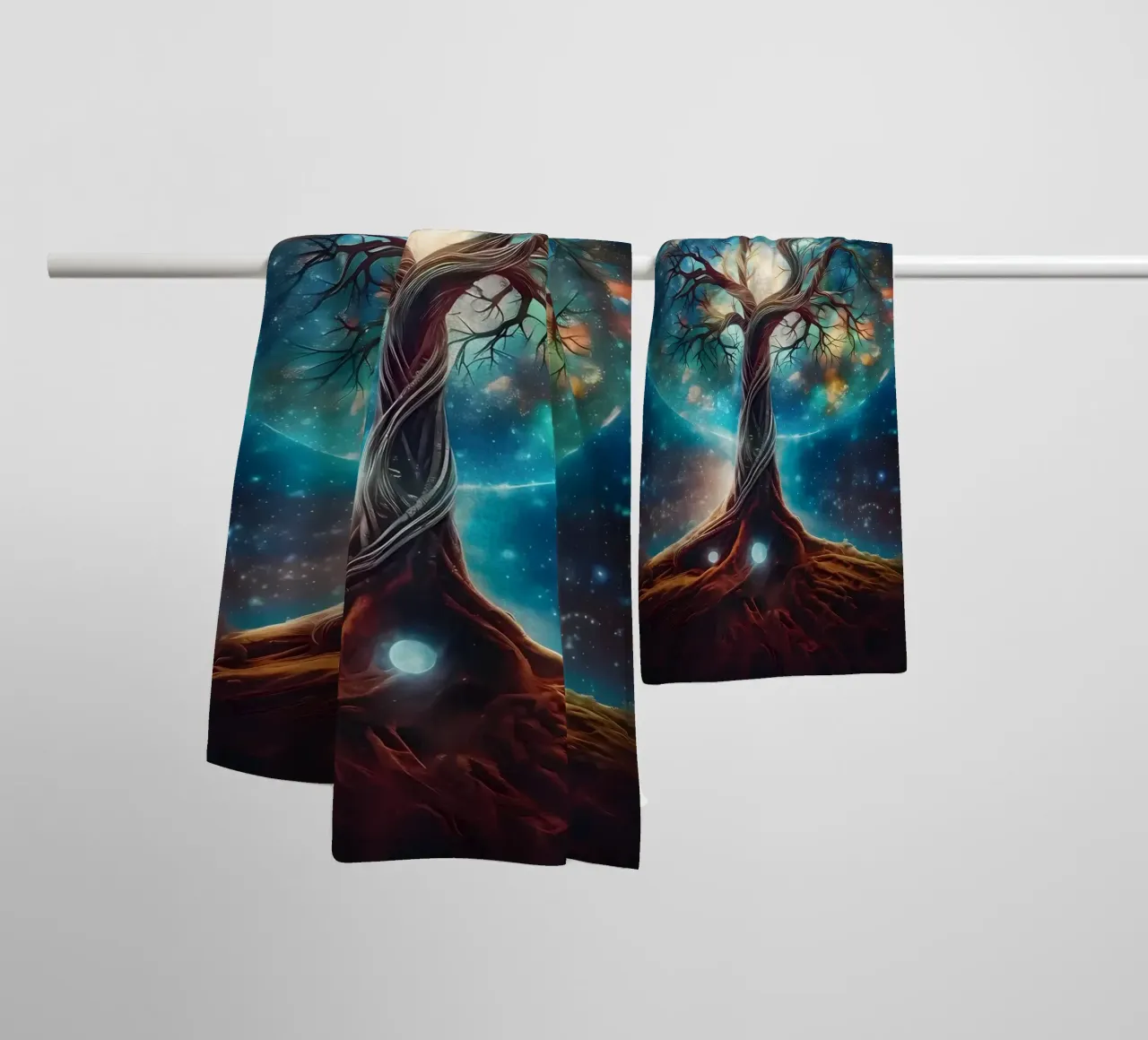 Cosmic Tree of Life towel by Ginnery