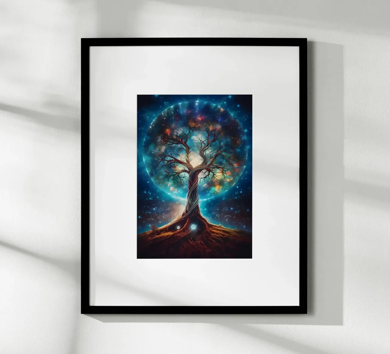 Albero cosmico della vita poster con telaio in plastica da Ginnery
