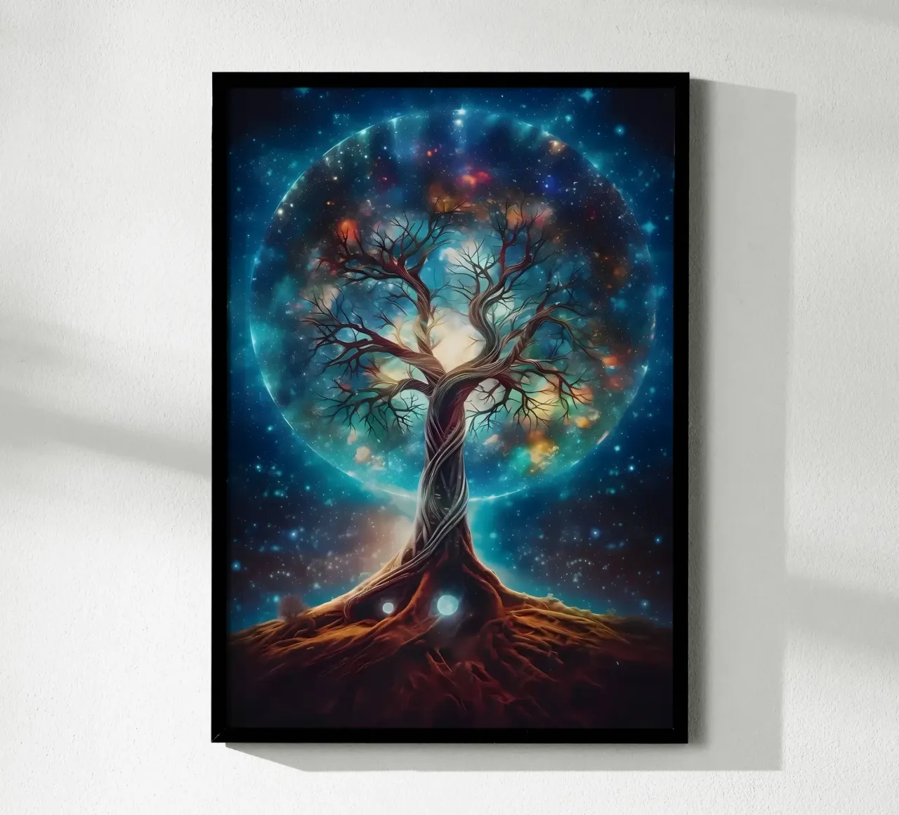 Albero cosmico della vita poster con telaio in plastica da Ginnery