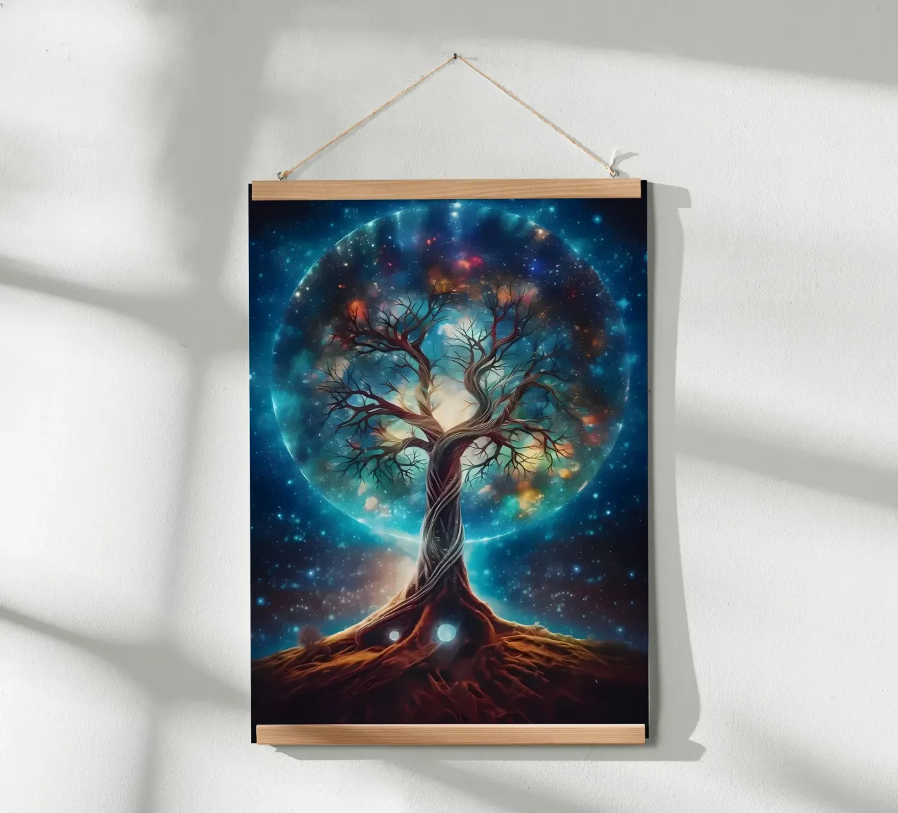 Albero cosmico della vita poster con telaio in plastica da Ginnery