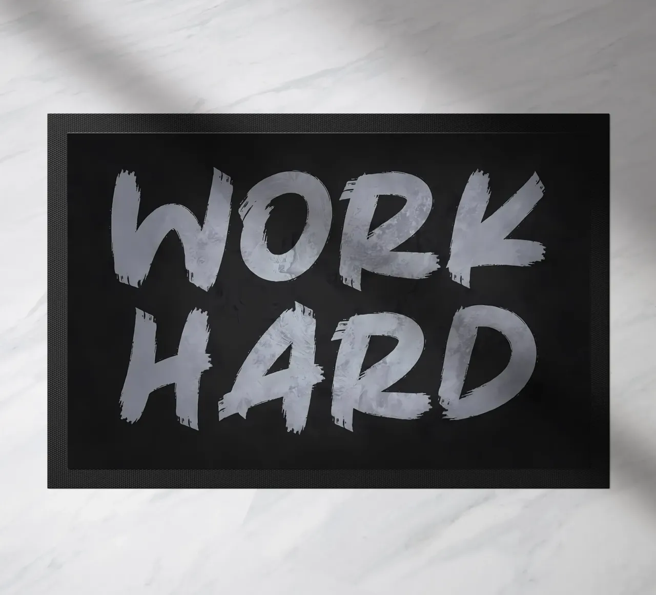 Work Hard doormat by Delaplane