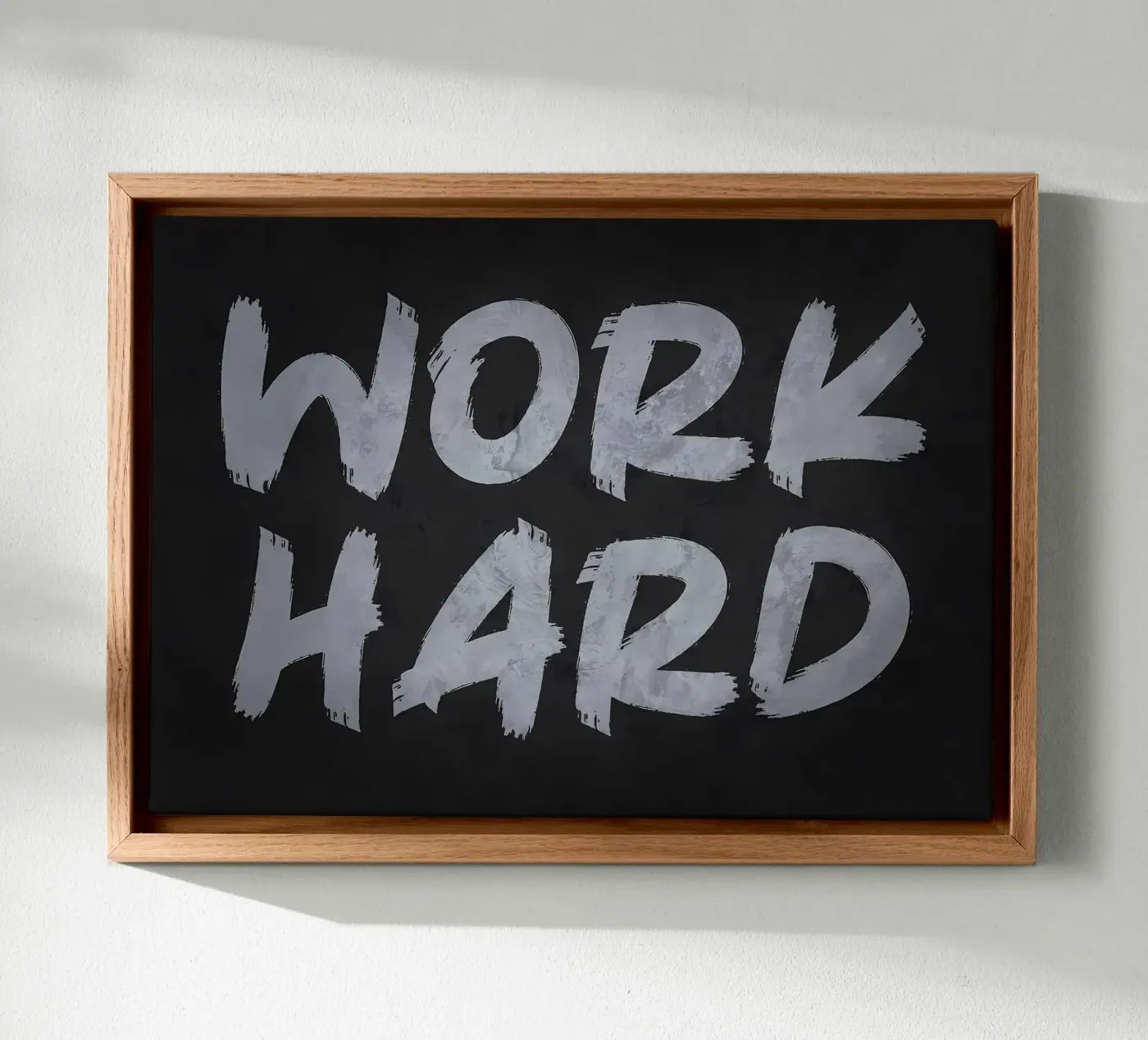 Work Hard canvas by Delaplane