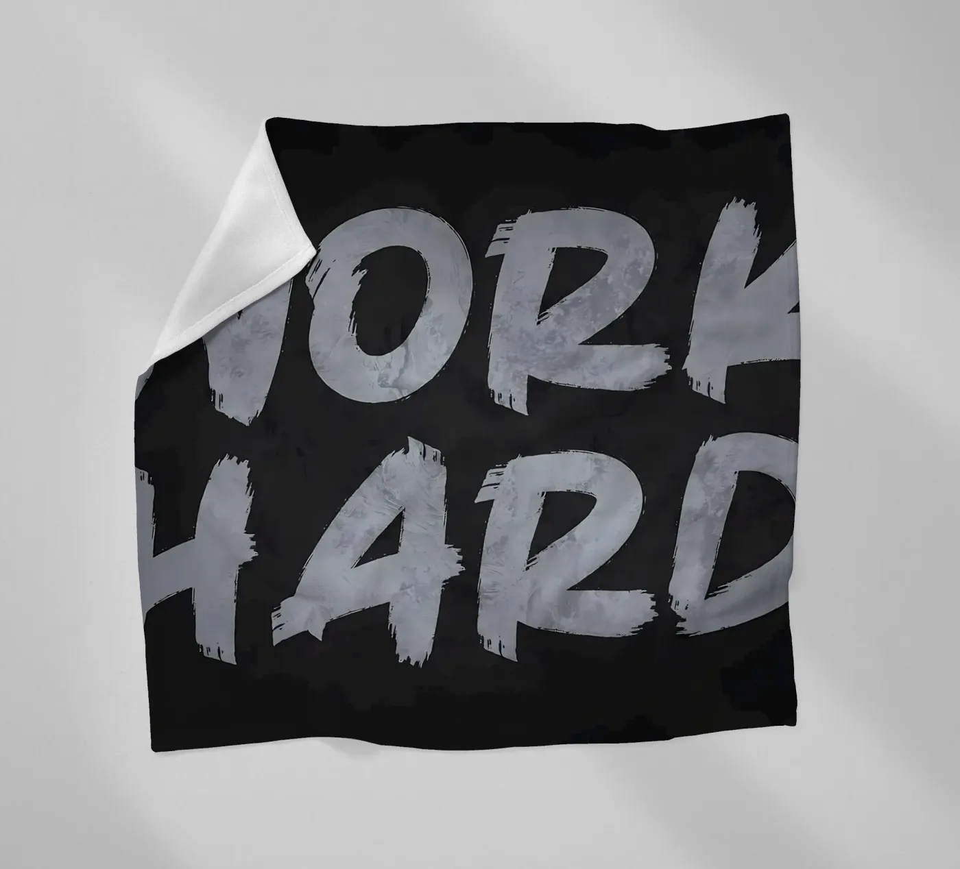 Work Hard fleece blanket by Delaplane
