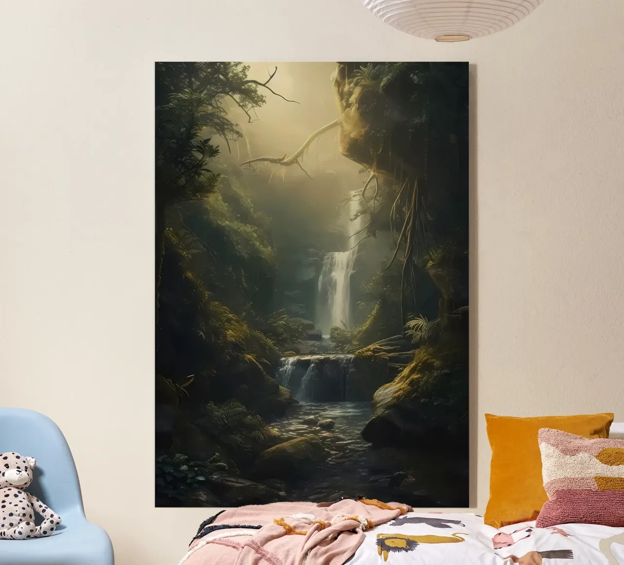 Waterfall in Forest Nature acrylic glass by Ginnery