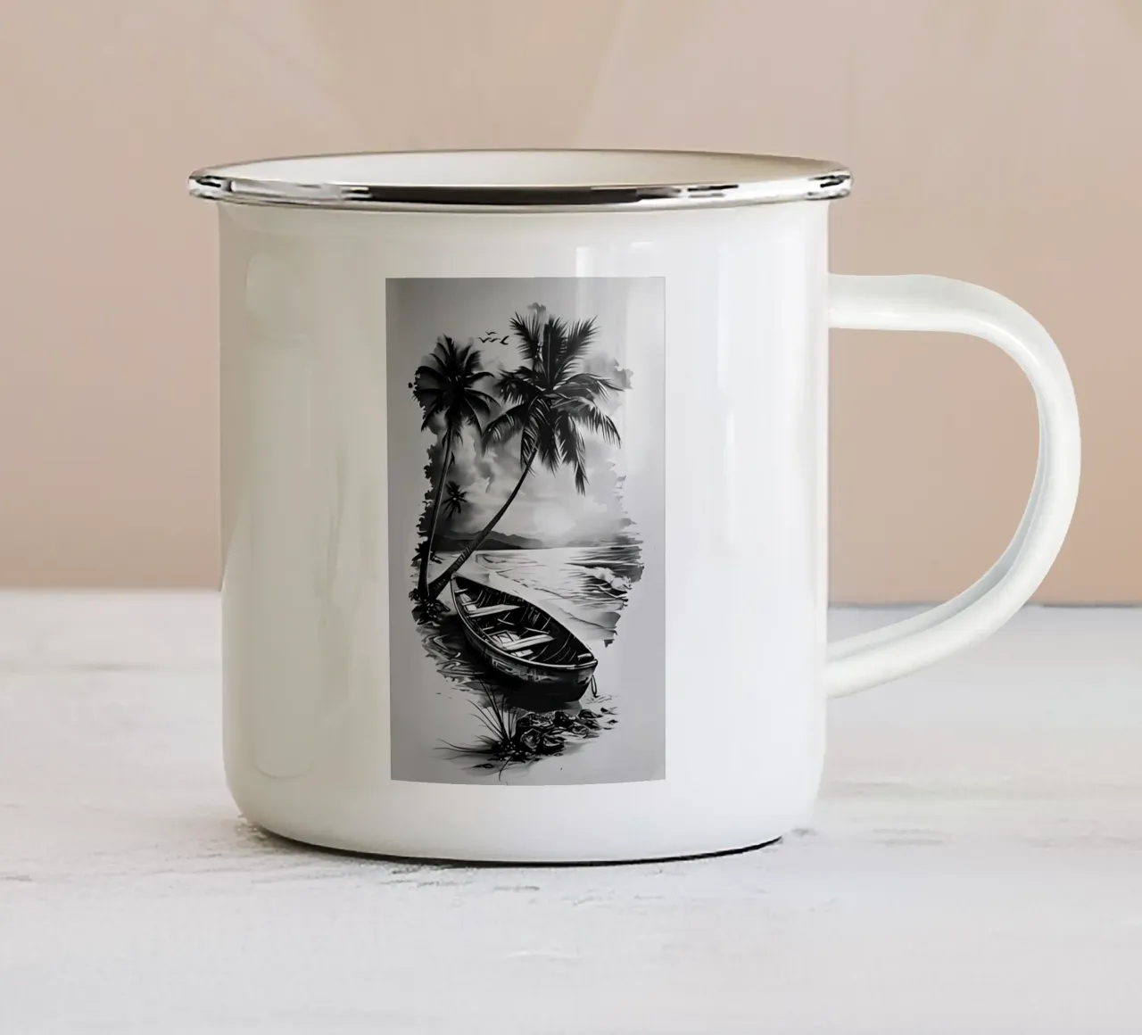 Poster minimalista 233 tazza in smalto da Kadynce