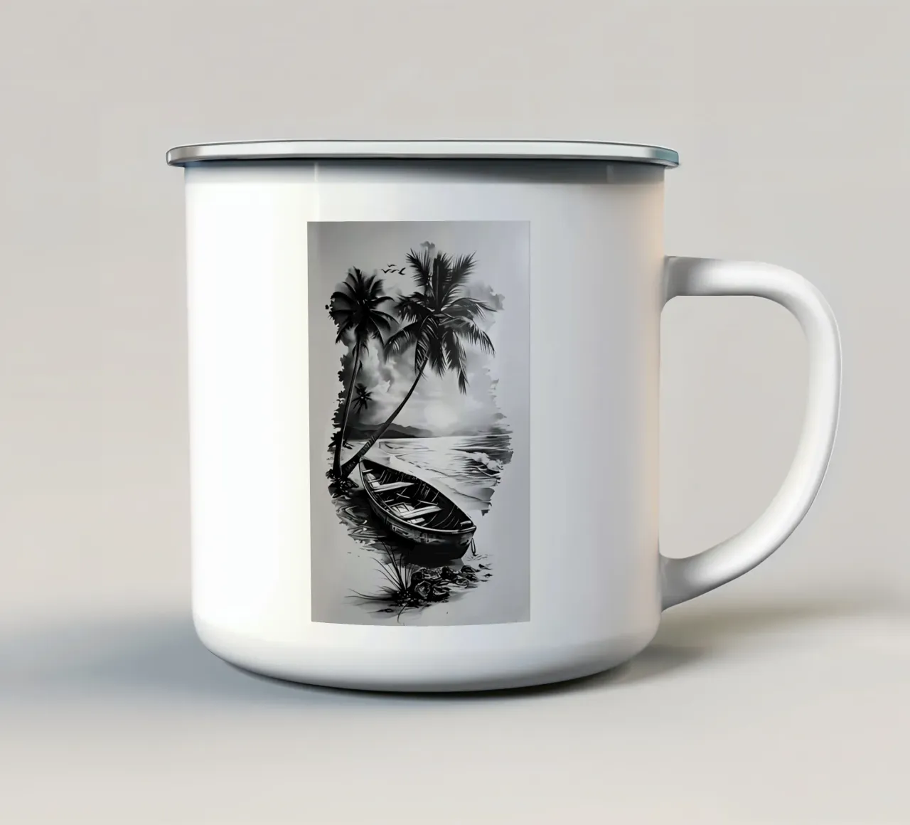 Poster minimalista 233 tazza in smalto da Kadynce