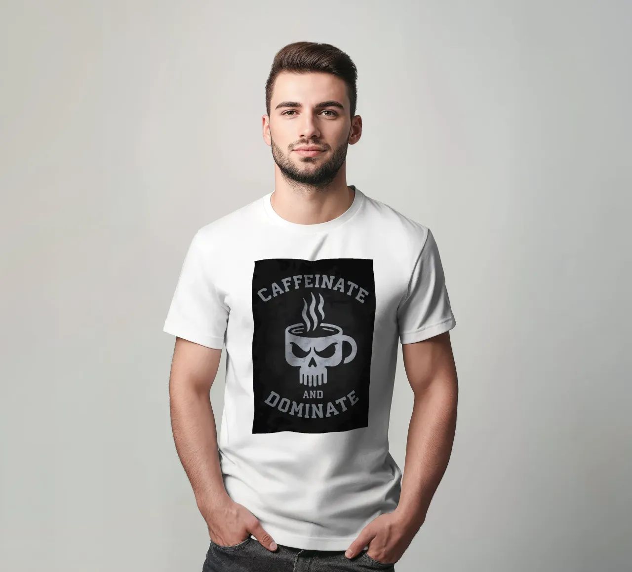 Caffeinare e dominare t-shirt da Delaplane