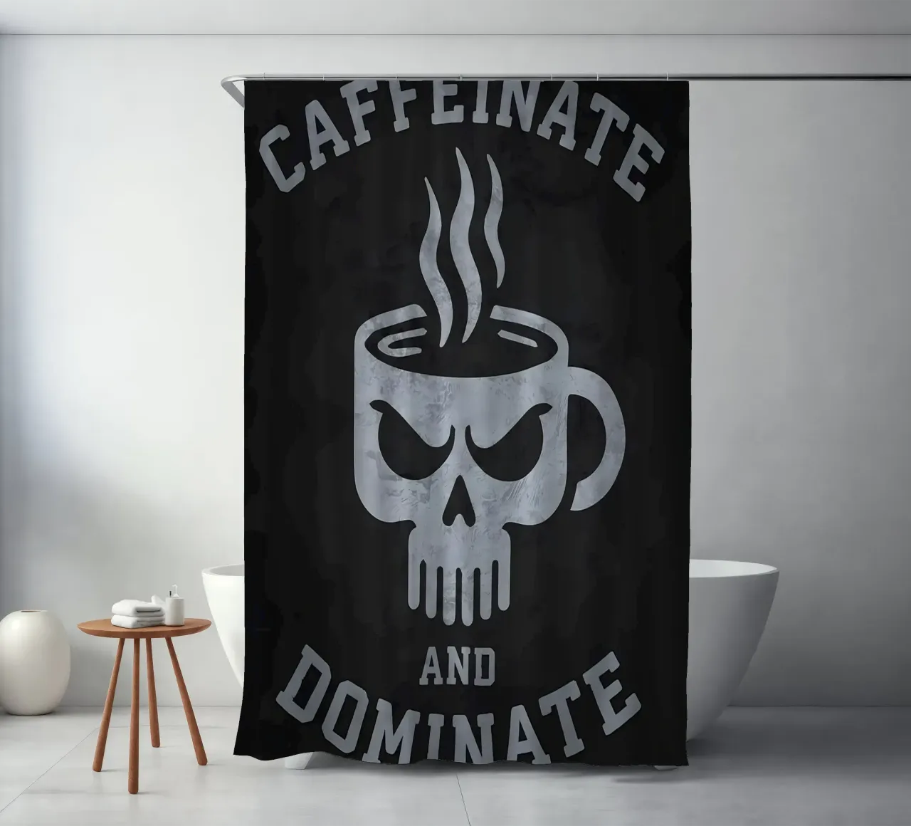 Caffeinare e dominare tenda da doccia da Delaplane