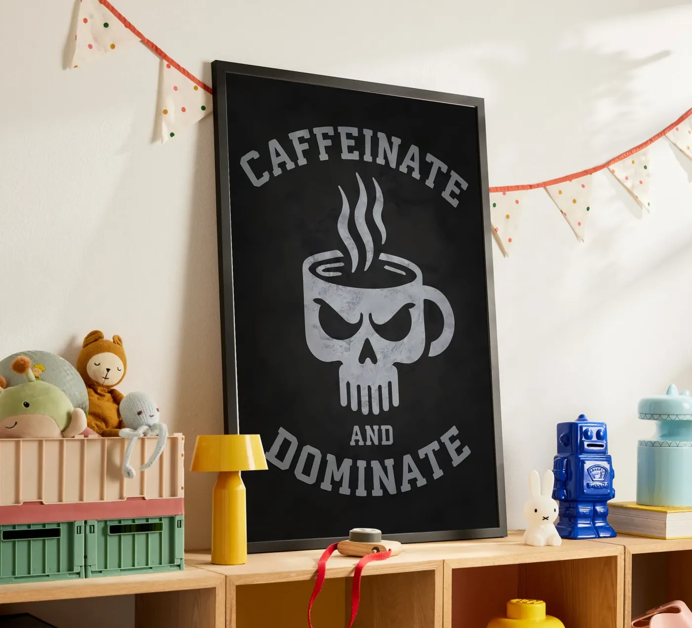 Caffeinare e dominare poster da Delaplane