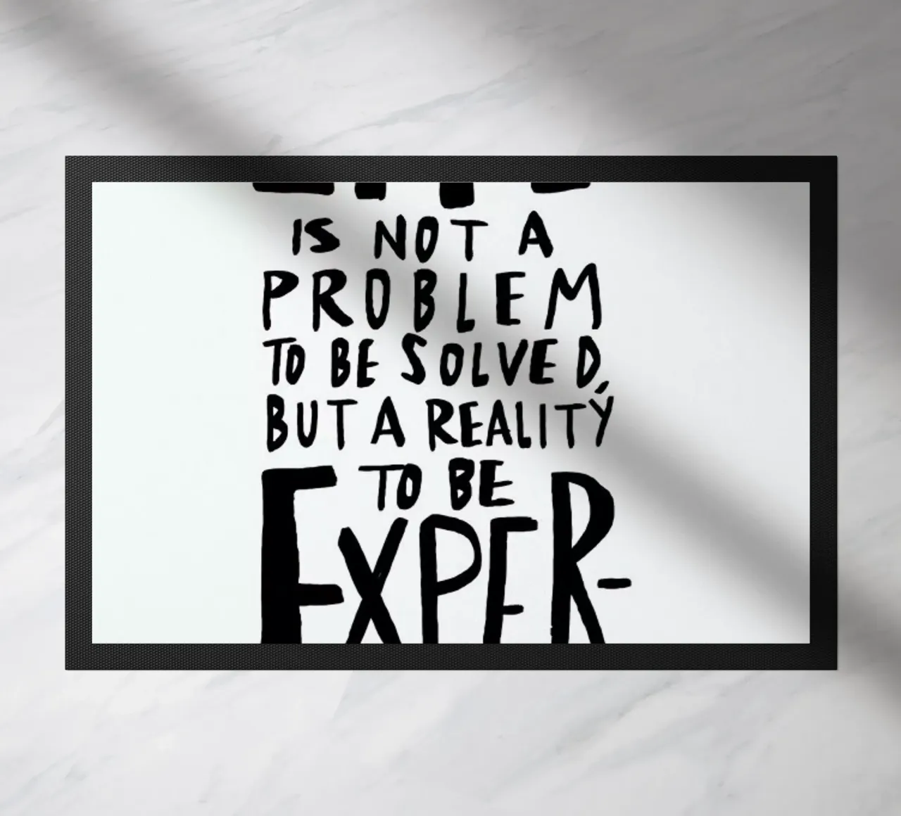 Life doormat by Leah Flores