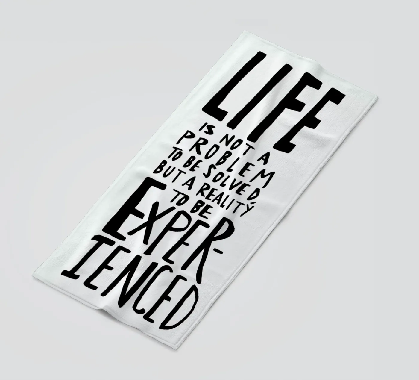 Life beach towel by Leah Flores