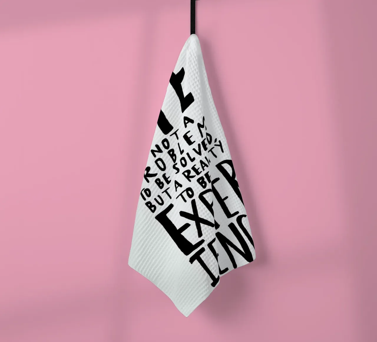 Life tea towel by Leah Flores