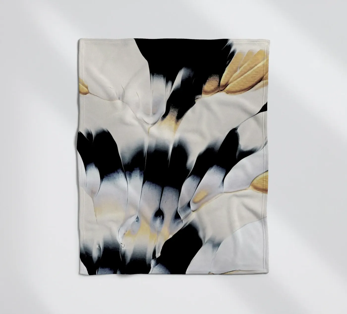 Abstract Flow 1 fleece blanket by Elisabeth Fredriksson