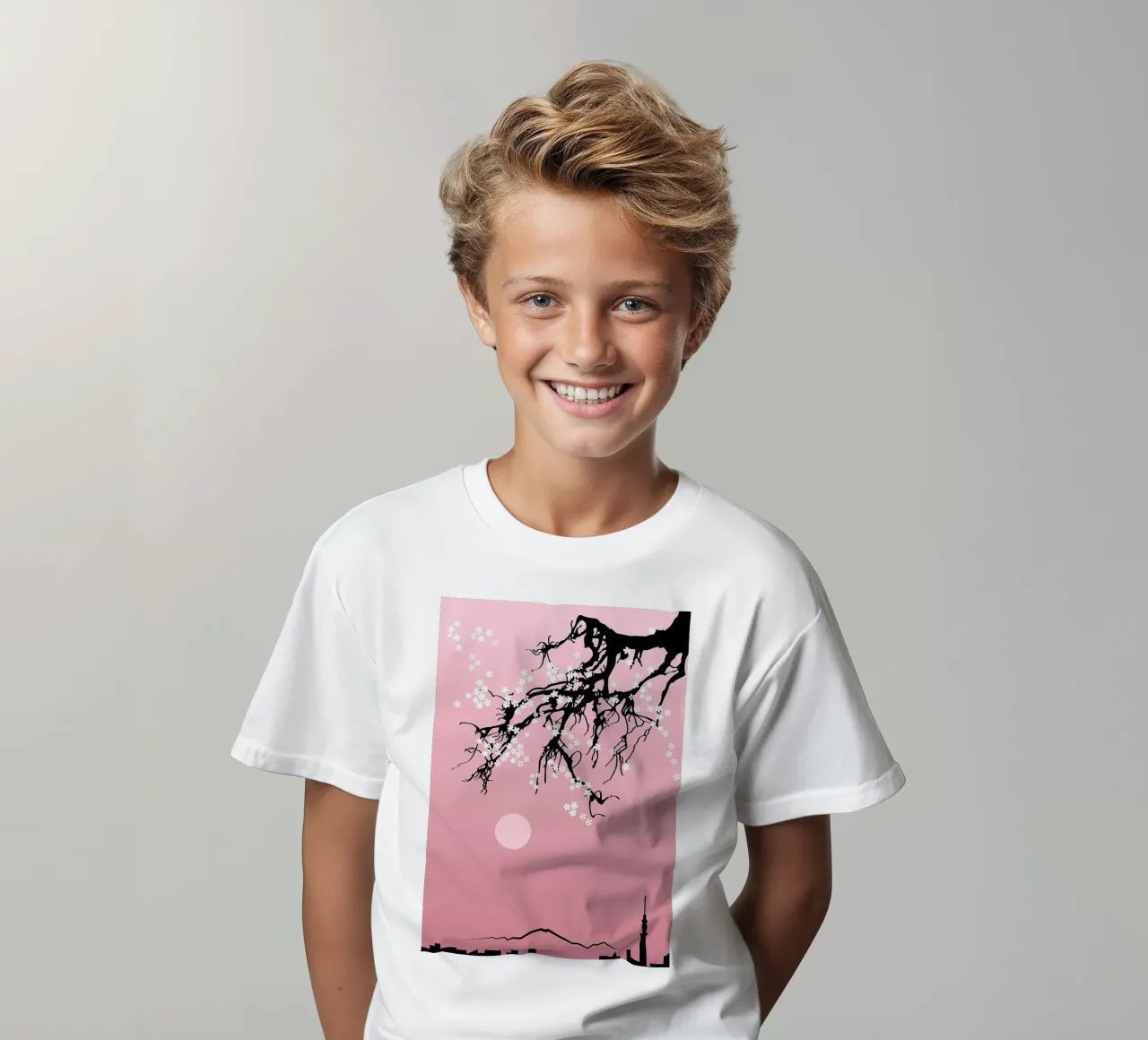 Cerezo en flor camiseta para niños de Mikesell