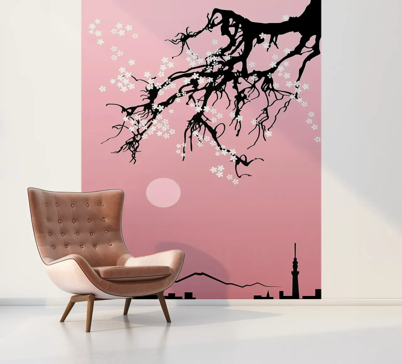 Arbre à fleurs de cerisier papier peint photo de Mikesell