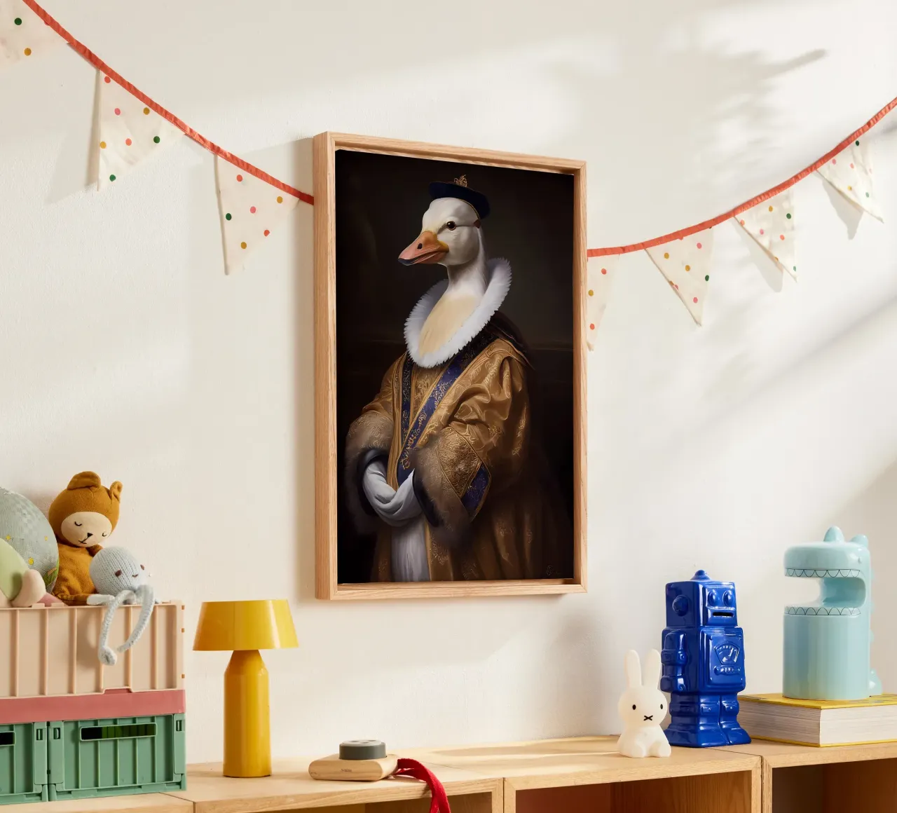 Grappige Eend canvas van Ginnery