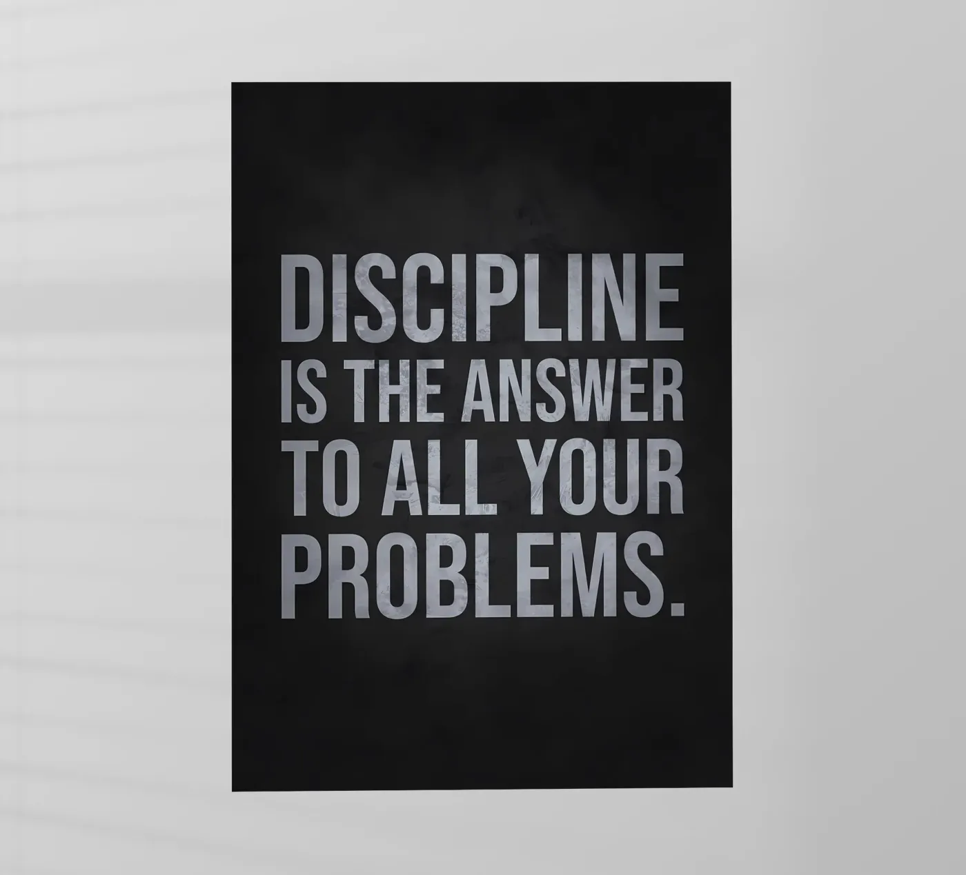 La disciplina è la risposta pellicola backlit da Delaplane