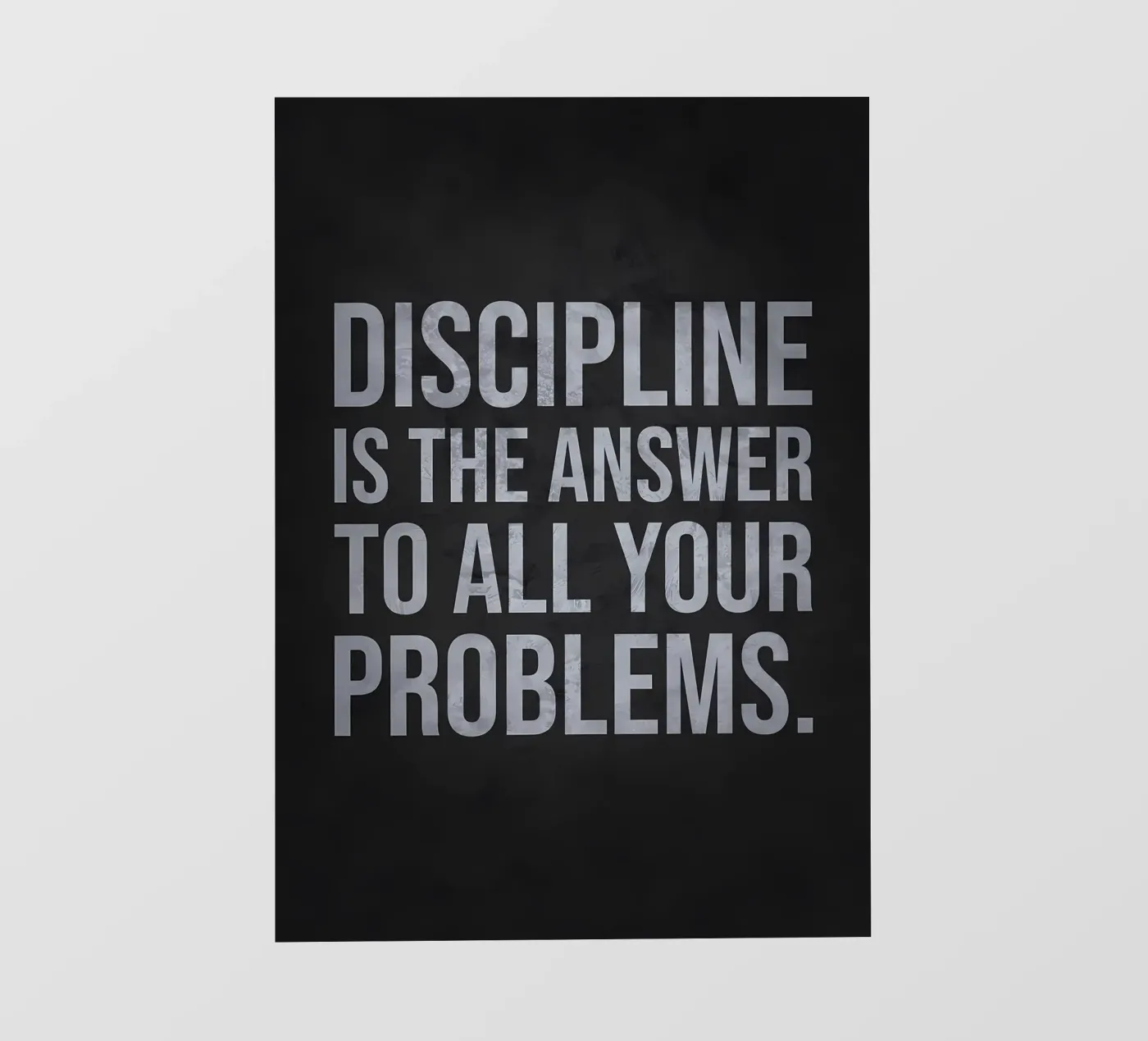 La disciplina è la risposta pellicola backlit da Delaplane