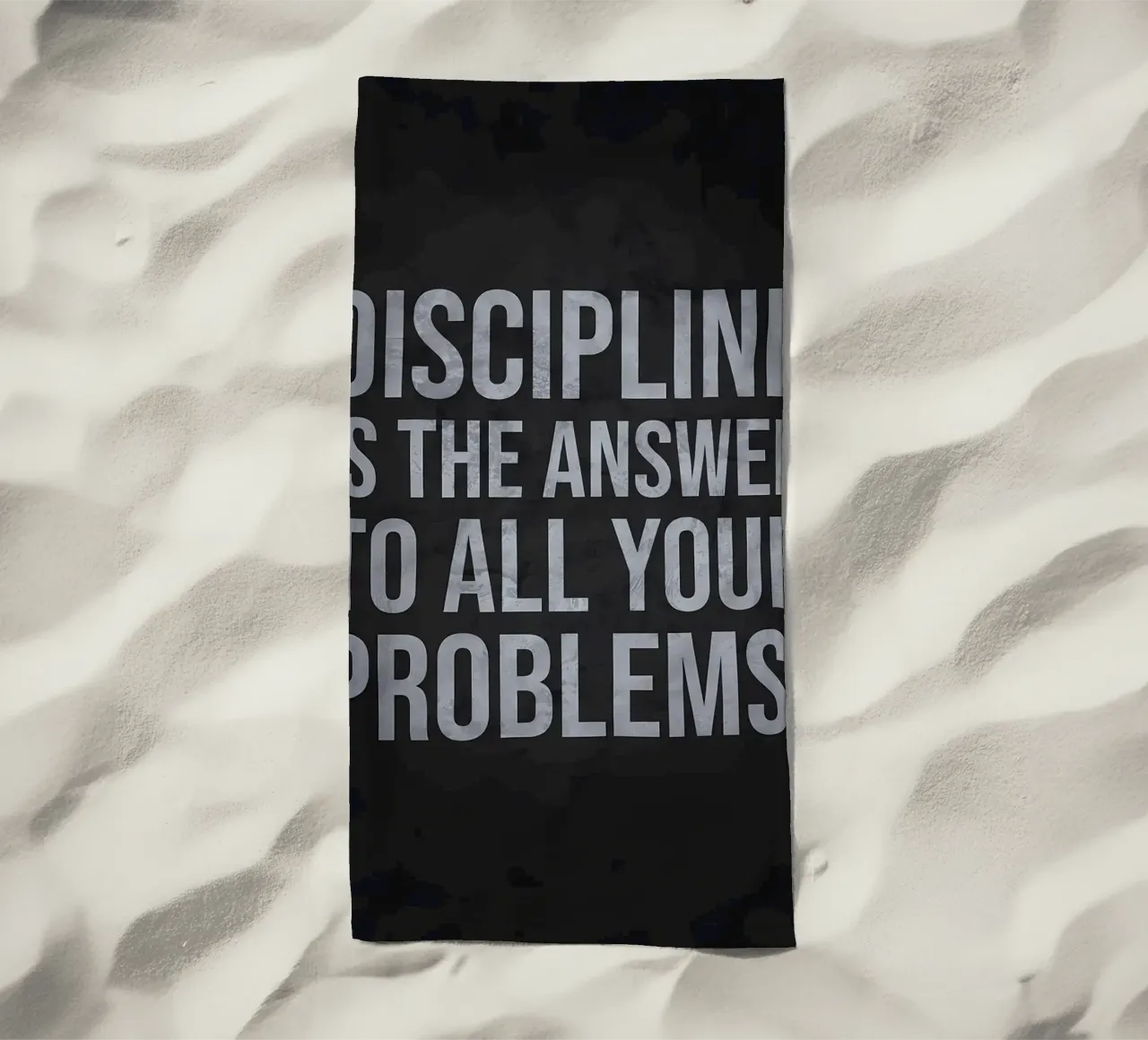 Discipline Is The Answer beach towel by Delaplane