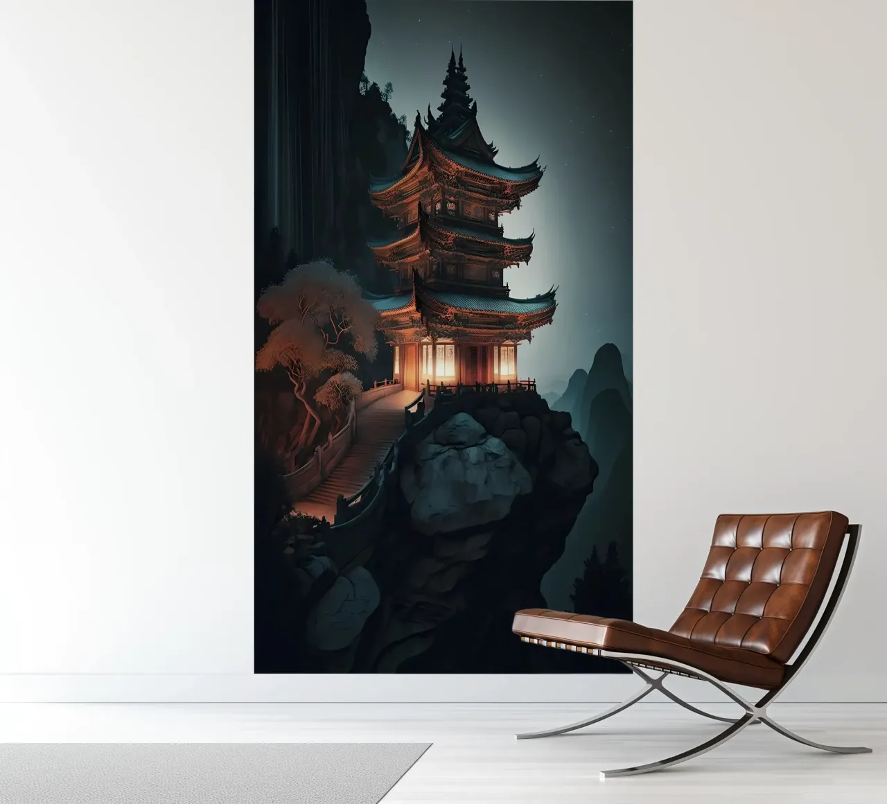 Japanisches Schloss Sonne Fototapete von Mikesell