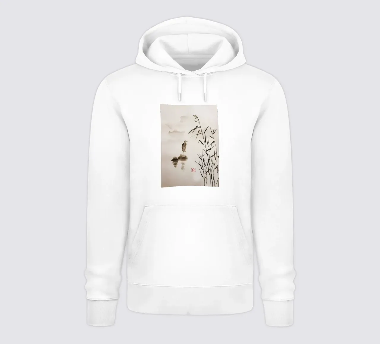 Inchiostro giapponese Heron felpa con cappuccio da Ginnery