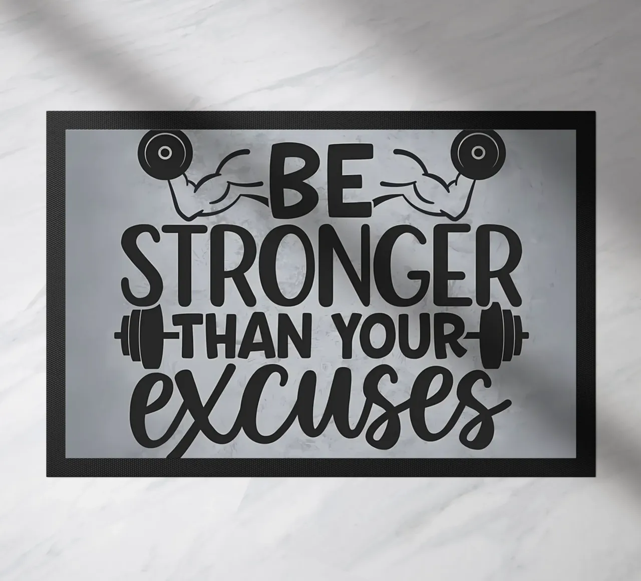 Be Stronger Than Excuses doormat by Farryn